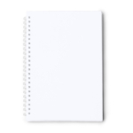 A5-Notizblock mit Ringbindung aus recyceltem Kunststoff, kariert farbe weiß zweite Ansicht
