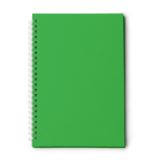 A5-Notizblock mit Ringbindung aus recyceltem Kunststoff, kariert farbe grün zweite Ansicht