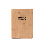 A5-Notizblock mit Smartphone-Halterung und Mauspad, blanko Seiten Hauptansicht