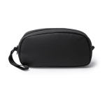 Kulturbeutel aus Kunstleder mit zwei Fächern und Reißverschluss farbe schwarz zweite Ansicht