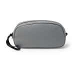 Kulturbeutel aus Kunstleder mit zwei Fächern und Reißverschluss farbe grau zweite Ansicht