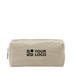 Kulturbeutel aus Cord mit Reißverschluss und Innenfutter Hauptansicht