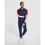 Lange Unisex-Sporthose mit Seitentaschen 210 g/m² Roly Direct Urus farbe marineblau erste Detailansicht