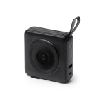 3-in-1-Powerbank mit kabelloser Schnellladung 15 W 10.000 mAh farbe schwarz dritte Detailansicht