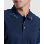 Polo technisch kurzarm mit Kontrast 200 g/m2 Roly Sian farbe köngisblau dritte Detailansicht