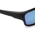 Sport-Sonnenbrille mit polarisierten Spiegelgläsern UV400 farbe schwarz erste Detailansicht