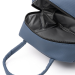 Kühltasche mit Isolierinnenfutter und Fronttasche aus Kunstleder 8 L farbe marineblau erste Detailansicht