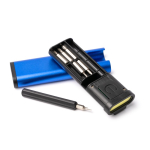 Multitool Aluminium ultraflach mit Taschenlampe 70 Lumen farbe rot erste Detailansicht