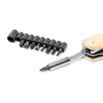 5-in-1-Multifunktionswerkzeug mit Bambus- und Edelstahlgehäuse farbe natürliche farbe vierte Detailansicht