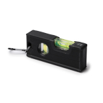 Wasserwaage aus recyceltem Aluminium mit Magnetfuß farbe schwarz erste Gebrauchsansicht