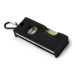 Wasserwaage aus recyceltem Aluminium mit Magnetfuß farbe schwarz erste Detailansicht