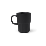 Keramiktasse matt mit farbigem Innenraum 450 ml farbe schwarz zweite Ansicht