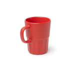 Keramiktasse matt mit farbigem Innenraum 450 ml farbe rot erste Gebrauchsansicht