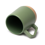 Keramiktasse mit matter Oberfläche und geometrischem Henkel 320 ml farbe schwarz erste Detailansicht