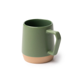 Keramiktasse mit matter Oberfläche und geometrischem Henkel 320 ml farbe schwarz zweite Detailansicht