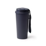 Thermobecher aus Edelstahl mit auslaufsicherem Deckel 500 ml farbe marineblau zweite Ansicht