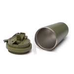 Thermobecher aus Edelstahl mit auslaufsicherem Deckel 500 ml farbe dunkelgrün zweite Detailansicht