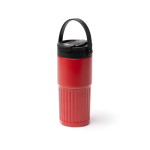 Thermobecher aus Edelstahl mit Strohhalm und Trinkdosierer 600 ml farbe weiß erste Gebrauchsansicht