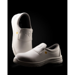 Arbeitsschuhe Mikrofaser mit elastischem Verschluss Roly Salt farbe weiß zweite Detailansicht