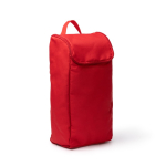 Ökologische Schuhtasche mit atmungsaktivem Netz und gepolsterter Basis farbe rot erste Gebrauchsansicht