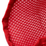 Ökologische Schuhtasche mit atmungsaktivem Netz und gepolsterter Basis farbe rot erste Detailansicht