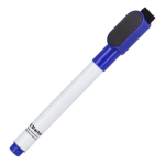 Whiteboard-Marker mit Magnet und integriertem Wischer farbe blau zweite Ansicht