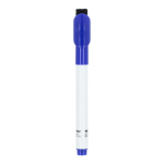 Whiteboard-Marker mit Magnet und integriertem Wischer farbe blau vierte Ansicht