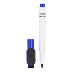 Whiteboard-Marker mit Magnet und integriertem Wischer farbe blau siebte Ansicht