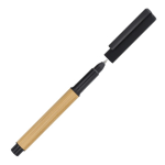 Bambus-Rollerball mit Kappe und Clip, schwarze Tinte68625b409b0dbdfc399644fe farbe schwarz dritte Ansicht