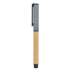 Bambus-Rollerball mit Kappe und Clip, schwarze Tinte68625b409b0dbdfc399644fe farbe grau