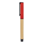 Bambus-Rollerball mit Kappe und Clip, schwarze Tinte68625b409b0dbdfc399644fe farbe dunkelrot