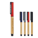 Bambus-Rollerball mit Kappe und Clip, schwarze Tinte68625b409b0dbdfc399644fe