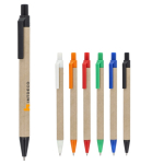 Kugelschreiber aus Papier mit Details, blaue Tinte