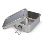 Lunchbox Edelstahl mit dichtem, auslaufsicherem Deckel farbe silber zweite Ansicht