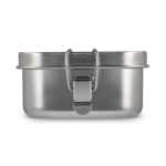 Lunchbox Edelstahl mit dichtem, auslaufsicherem Deckel farbe silber vierte Ansicht