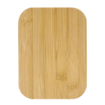 Lunchbox Edelstahl mit Bambusdeckel, Besteck und Band farbe silber vierte Ansicht