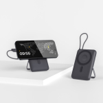 Powerbank mit MagSafe, kabellos, LED Display, 10000 mAh68625b409b0dbdfc399644e6 farbe dunkelgrau vierte Ansicht