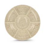 Keramikteller handgefertigt mit Sprenkel Design Sagaform farbe beige dritte Ansicht