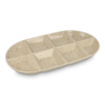 Keramiktablett handgefertigt mit Sprenkel Design Sagaform farbe beige