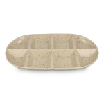 Keramiktablett handgefertigt mit Sprenkel Design Sagaform farbe beige zweite Ansicht