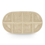 Keramiktablett handgefertigt mit Sprenkel Design Sagaform farbe beige vierte Ansicht