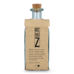 Quadratische Glasflasche aus Europa mit Verschluss 1 L farbe transparent dritte Ansicht