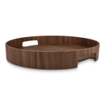 Tablett aus zertifiziertem Holz zweifarbig mit Griffen farbe braun fünfte Ansicht