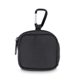 Kopfhörertasche mit Karabiner und Reißverschluss68625b409b0dbdfc399644e4 farbe schwarz zweite Ansicht