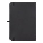 A5 Notizbuch aus PU mit Haftnotizen und Innentasche farbe schwarz dritte Ansicht