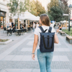 Gepolsterter Laptop-Rucksack wasserabweisend 15,6 Zoll farbe dunkelblau