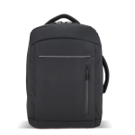 Laptop-Rucksack Kunstleder mit Trolley Schlaufe 15,6 Zoll farbe schwarz