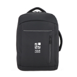 Laptop-Rucksack Kunstleder mit Trolley Schlaufe 15,6 Zoll Ansicht mit Druckbereich