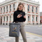 Laptop-Rucksack als Umhängetasche mit Gurt 15,6 Zoll farbe grau achte Ansicht