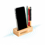 Multifunktionaler Ständer aus natürlichem Bambus mit Klangverstärker